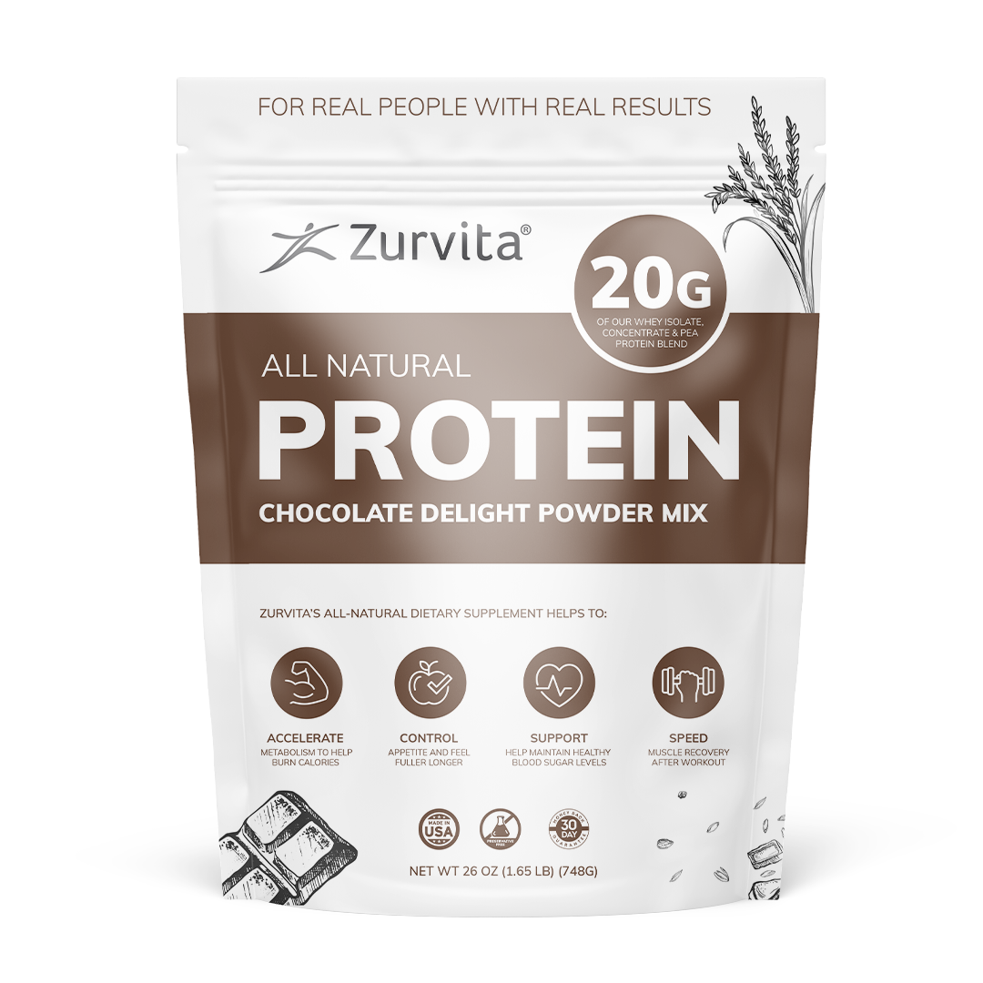 Proteína Zurvita Natural, 20 Porciones - Proteína Zurvita Natural, Chocolate Delight, 20 Porciones